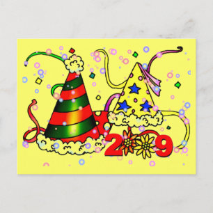 Happy New Year Postcard Feiertagspostkarte