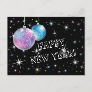 Happy New Year Postcard Feiertagspostkarte