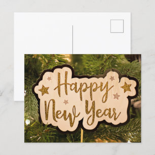 Happy New Year Postcard Feiertagspostkarte