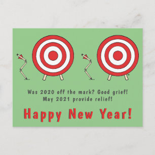 Happy New Year Postcard Funny New Year 2021 Art Postkarte