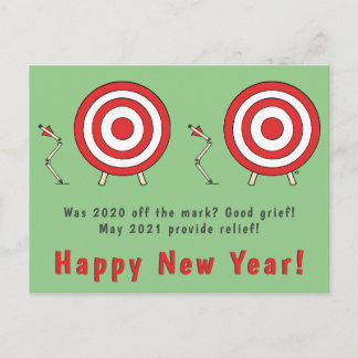 Happy New Year Postcard Funny New Year 2021 Art Postkarte