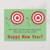Happy New Year Postcard Funny New Year 2021 Art Postkarte (Vorderseite)