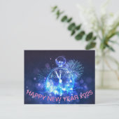 Happy New Year Postcard Geschenk 2025 Postkarte (Stehend Vorderseite)