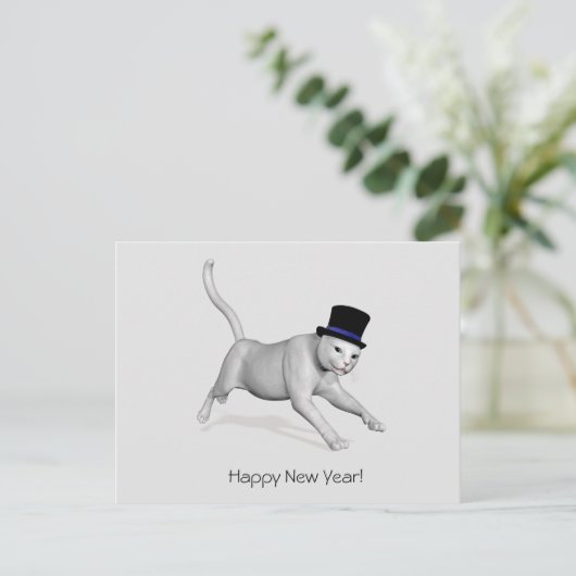 Happy New Year Postcard Postkarte (Stehend Vorderseite)