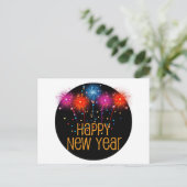 Happy New Year Postcard Postkarte (Stehend Vorderseite)