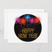 Happy New Year Postcard Postkarte (Vorne/Hinten)