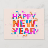 Happy New Year Postcard Postkarte (Vorderseite)