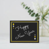 Happy New Year Postcard Postkarte (Stehend Vorderseite)