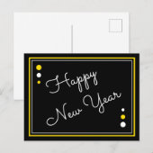 Happy New Year Postcard Postkarte (Vorne/Hinten)