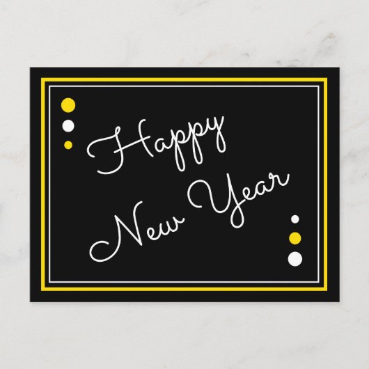 Happy New Year Postcard Postkarte (Vorderseite)