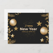 Happy New Year Postcard Postkarte (Vorne/Hinten)