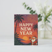 Happy New Year Postcard Postkarte (Stehend Vorderseite)