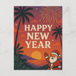 Happy New Year Postcard Postkarte