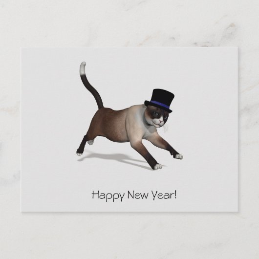 Happy New Year Postcard Postkarte (Vorderseite)