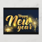 Happy New Year Postcard Postkarte (Vorderseite)