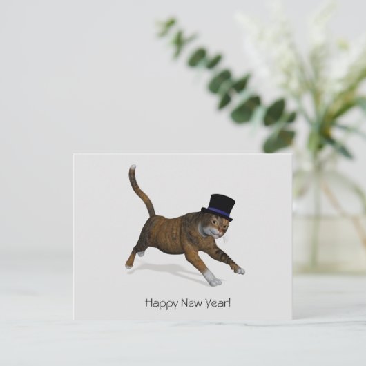 Happy New Year Postcard Postkarte (Stehend Vorderseite)