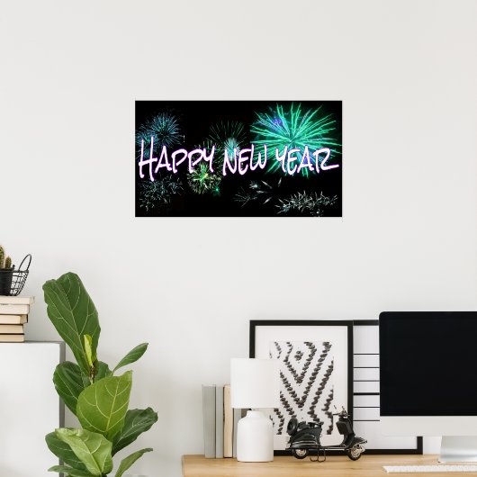 Happy New Year Poster (Heimbüro)