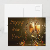 Happy New Year Postkarte (Vorne/Hinten)
