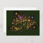 Happy New Year Postkarte (Vorne/Hinten)