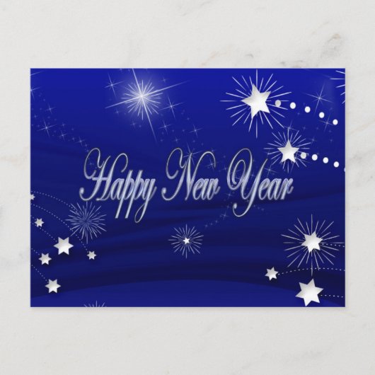 Happy New Year Postkarte (Vorderseite)