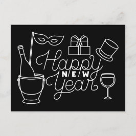 Happy New Year Postkarte