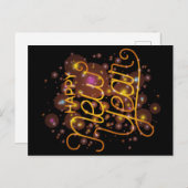 Happy New Year Postkarte (Vorne/Hinten)
