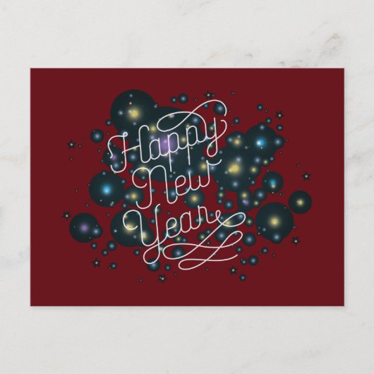 Happy New Year Postkarte (Vorderseite)
