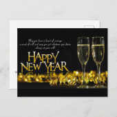 Happy New Year Postkarte (Vorne/Hinten)