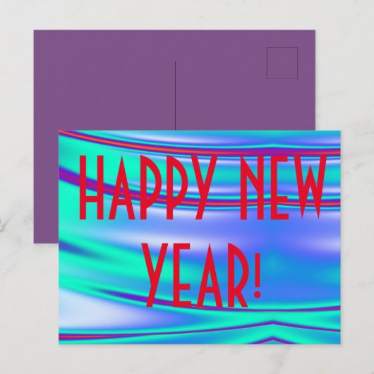 HAPPY NEW YEAR! POSTKARTE (Vorne/Hinten)