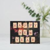 Happy New Year Postkarte (Stehend Vorderseite)
