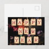 Happy New Year Postkarte (Vorne/Hinten)