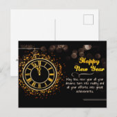 Happy New Year Postkarte (Vorne/Hinten)