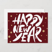Happy New Year Postkarte (Vorne/Hinten)