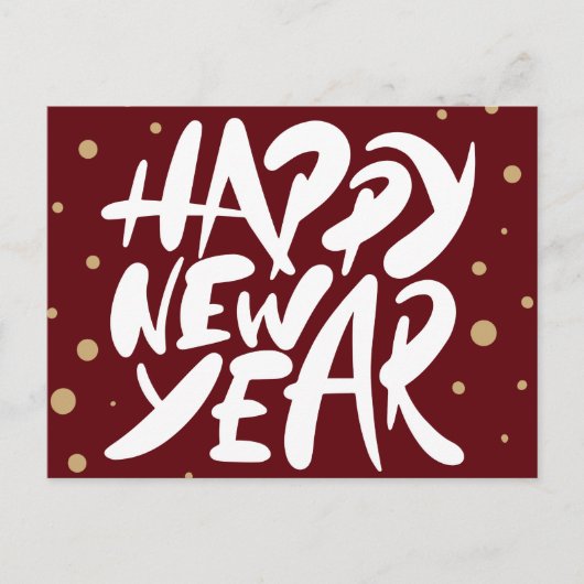 Happy New Year Postkarte (Vorderseite)