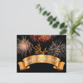 Happy New Year Postkarte (Stehend Vorderseite)