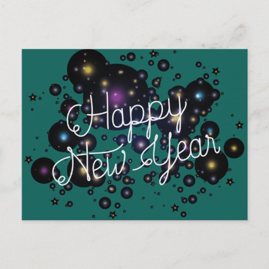 Happy New Year Postkarte (Vorderseite)