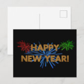 Happy New Year Postkarte (Vorne/Hinten)