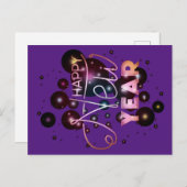 Happy New Year Postkarte (Vorne/Hinten)