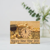 Happy New Year Postkarte (Stehend Vorderseite)