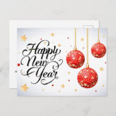 Happy New Year Postkarte (Vorne/Hinten)