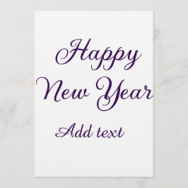 Happy new year purple calligraphy simple minimal  einladung