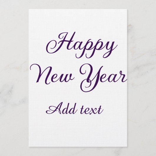 Happy new year purple calligraphy simple minimal einladung (Vorderseite)