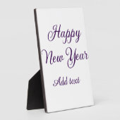 Happy new year purple calligraphy simple minimal fotoplatte (Seite)