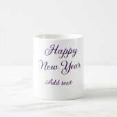 Happy new year purple calligraphy simple minimal kaffeetasse (Mittel)
