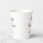 Happy new year purple calligraphy simple minimal  pappbecher (Rechts)