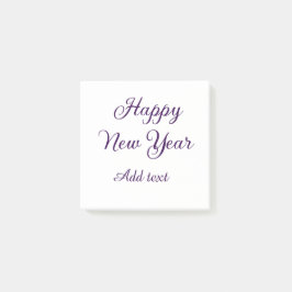 Happy new year purple calligraphy simple minimal  post-it klebezettel