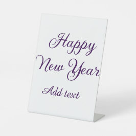 Happy new year purple calligraphy simple minimal  sockelschild