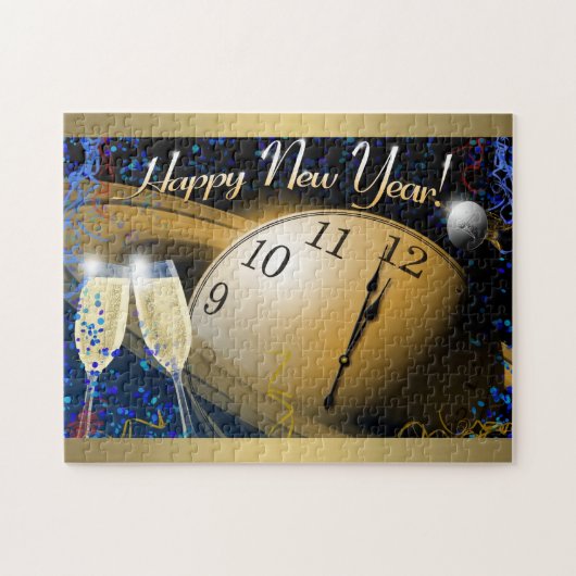 Happy New Year Puzzle (Horizontal)