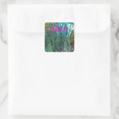 HAPPY New Year Quadrat Aufkleber mit blendenden Fa (Tasche)