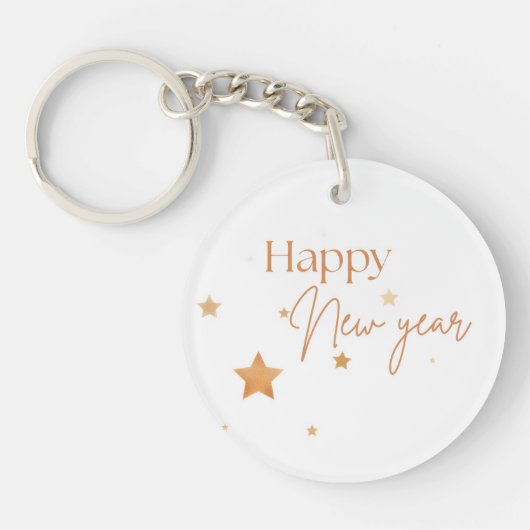 Happy New Year Quote Keychain Schlüsselanhänger (Vorderseite)